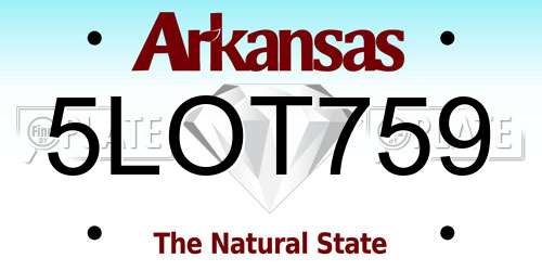 5LOT759 Arkansas License Plate