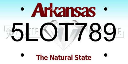 5LOT789 Arkansas License Plate