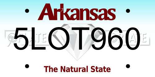 5LOT960 Arkansas License Plate