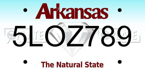 5LOZ789 Arkansas License Plate