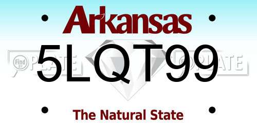 5LQT99 Arkansas License Plate