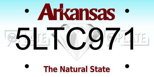 5LTC971 Arkansas License Plate