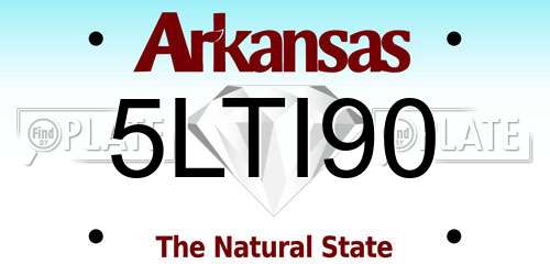 5LTI90 Arkansas License Plate
