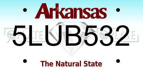 5LUB532 Arkansas License Plate