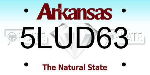 5LUD63 Arkansas License Plate