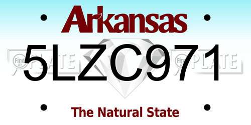 5LZC971 Arkansas License Plate