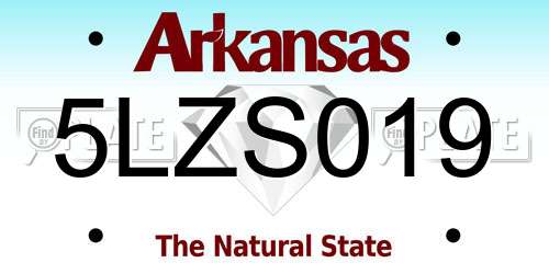 5LZS019 Arkansas License Plate