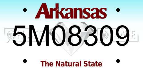 5M08309 Arkansas License Plate