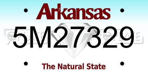 5M27329 Arkansas License Plate