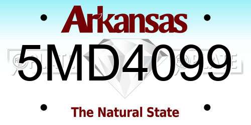 5MD4099 Arkansas License Plate