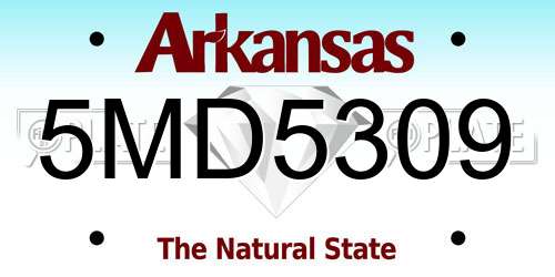 5MD5309 Arkansas License Plate