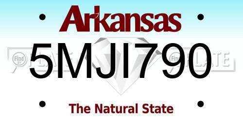 5MJI790 Arkansas License Plate