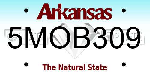 5MOB309 Arkansas License Plate
