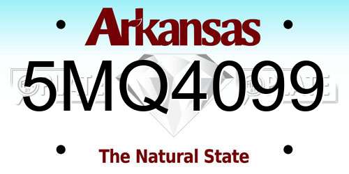 5MQ4099 Arkansas License Plate