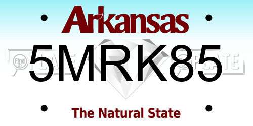 5MRK85 Arkansas License Plate