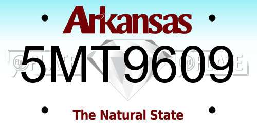 5MT9609 Arkansas License Plate