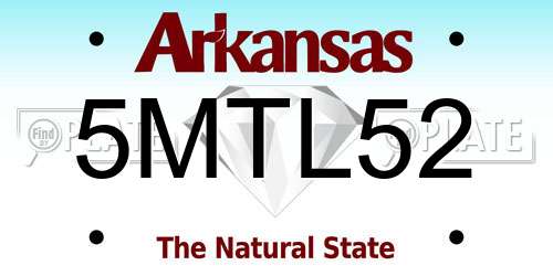 5MTL52 Arkansas License Plate