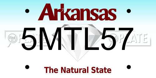 5MTL57 Arkansas License Plate