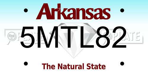 5MTL82 Arkansas License Plate