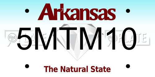 5MTM10 Arkansas License Plate