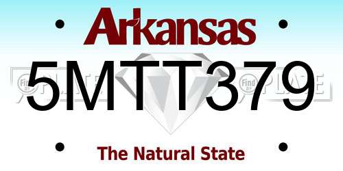 5MTT379 Arkansas License Plate