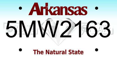 5MW2163 Arkansas License Plate