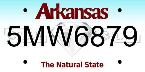 5MW6879 Arkansas License Plate