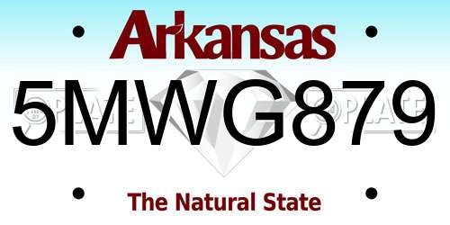 5MWG879 Arkansas License Plate