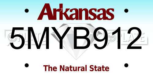 5MYB912 Arkansas License Plate