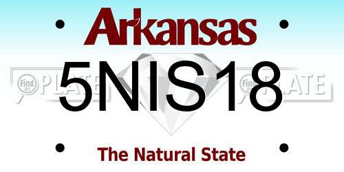 5NIS18 Arkansas License Plate