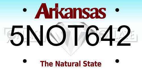 5NOT642 Arkansas License Plate