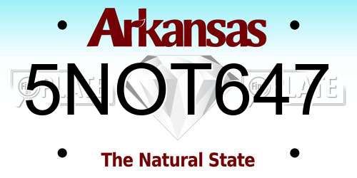 5NOT647 Arkansas License Plate