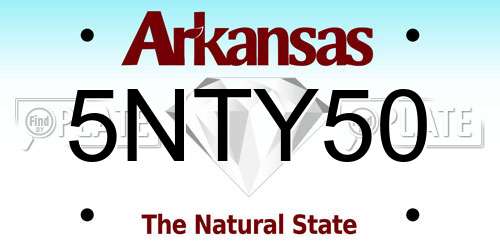 5NTY50 Arkansas License Plate