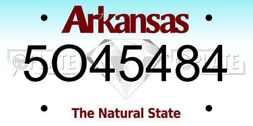 5O45484 Arkansas License Plate