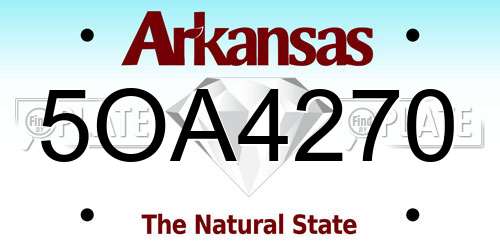 5OA4270 Arkansas License Plate