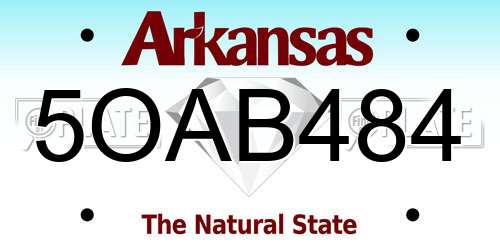 5OAB484 Arkansas License Plate