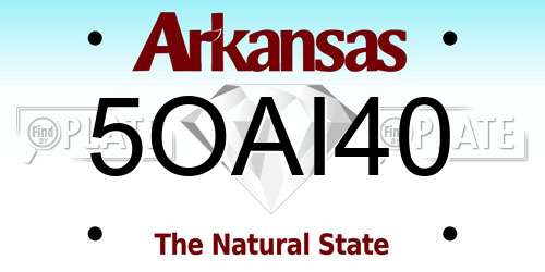 5OAI40 Arkansas License Plate