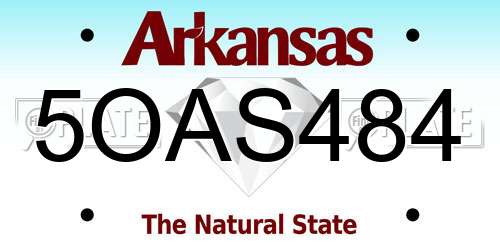 5OAS484 Arkansas License Plate