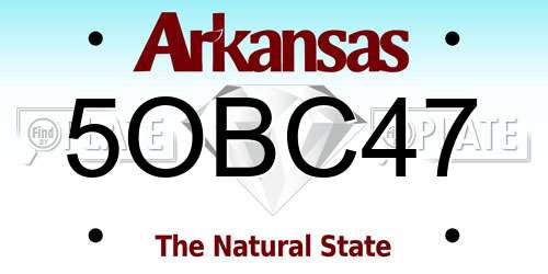 5OBC47 Arkansas License Plate