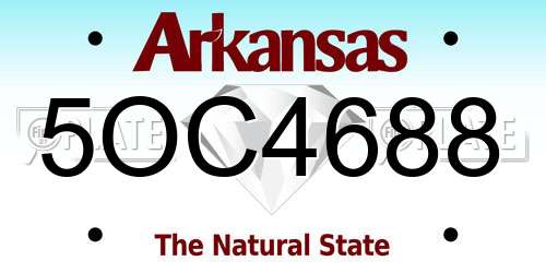 5OC4688 Arkansas License Plate