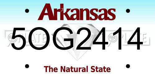 5OG2414 Arkansas License Plate