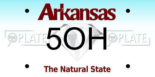 5OH Arkansas License Plate