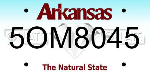 5OM8045 Arkansas License Plate