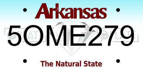 5OME279 Arkansas License Plate