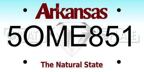 5OME851 Arkansas License Plate