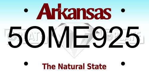 5OME925 Arkansas License Plate