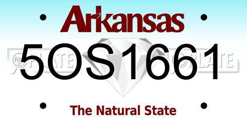 5OS1661 Arkansas License Plate