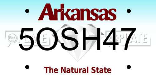 5OSH47 Arkansas License Plate
