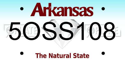 5OSS108 Arkansas License Plate