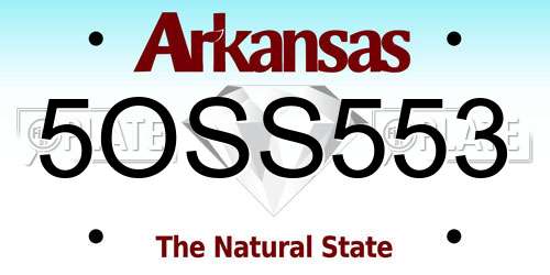 5OSS553 Arkansas License Plate